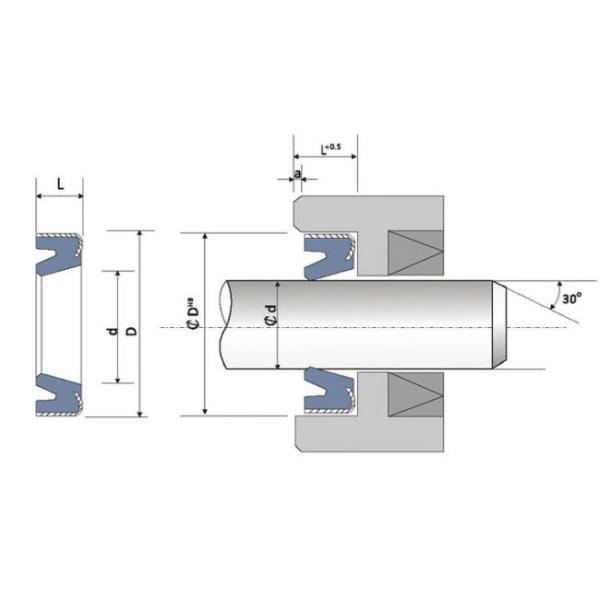 AF Type Excavator Bucket Shaft Oil Seal , Dustproof Polyurethane Single Lip Wiper Seal