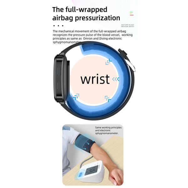 Body Temperature Blood Oxygen Smartwatch Medical Device IP67 with big screen