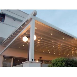 Bioclimatic Retractable Roof Pergola Rain Protection 13.5M Width