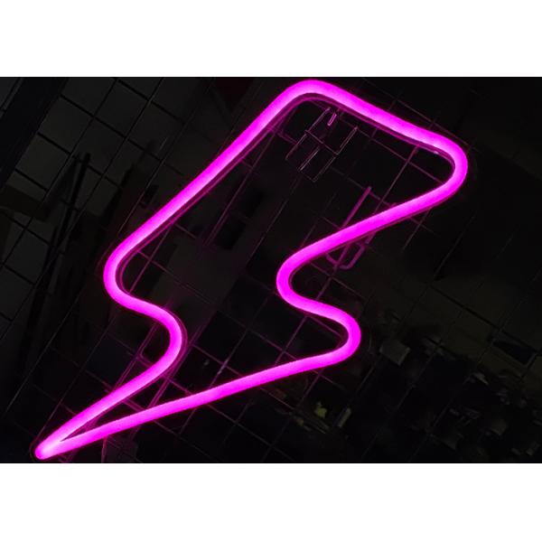 Lightning Bolt Neon Sign Remote Control Lightning LED Neon Signs Big Size Handmade Visual Artwork Home Wall Decor Light