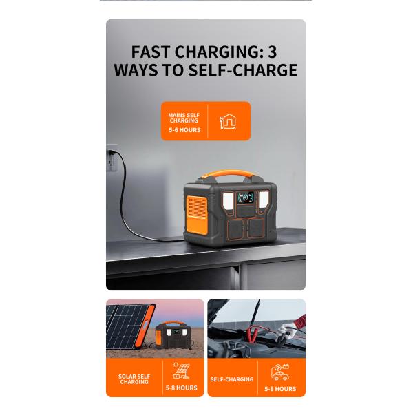 MPPT Solar Controller Portable Power Station Backup Lithium Battery Output Voltage 110V 220V