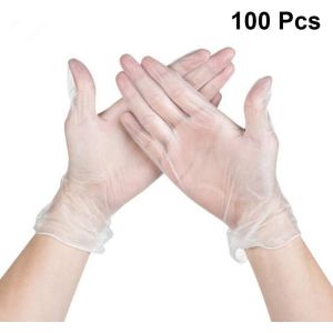 China Transparent Disposable Medical Gloves , Clear Disposable Gloves PVC Material wholesale