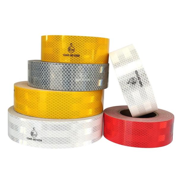 Red White Yellow Hi Vis Reflective Conspicuity Tape For Trailers