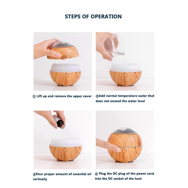 100ML Plastic Aroma Diffuser 7 Color Lights Portable Mini USB Mountain View Diffuser