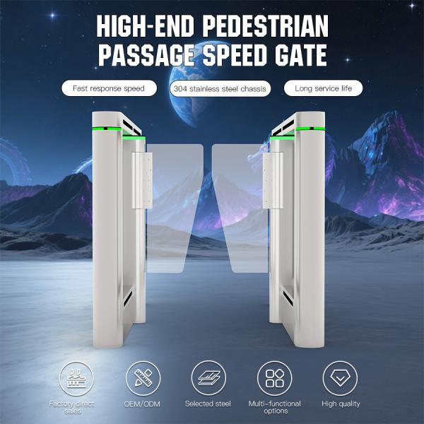 Hcw Automatic Turnstile Gate Led Indicator Anti Smashing Ss304 Security Induction Channel 40w