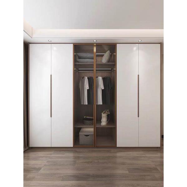 Modern Swing Door Wardrobe in Matte White finish showing spacious interior