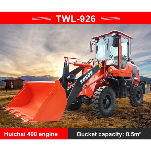 Multipurpose Compact Front End Wheel Loader Machine With 0.5m2 Bucket