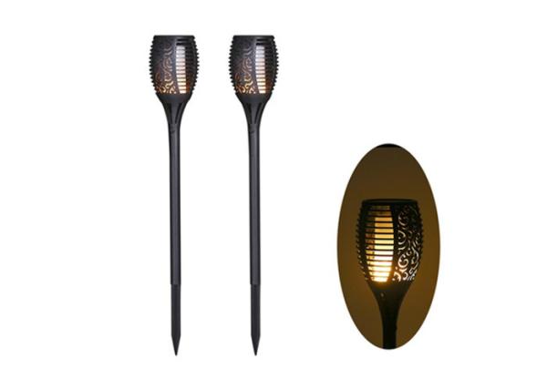 Quality Pathways Yard Flickering Solar Tiki Torches / Solar Flame Light for sale