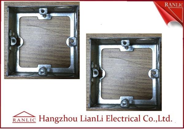 Quality Steel Electrical Gang Box Extension Ring With Adjustable Ear 20mm 25mm Knockouts for sale