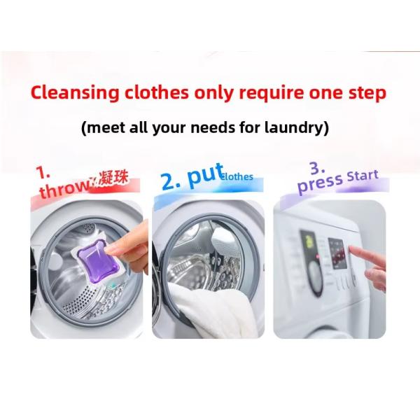 8g Clean Laundry Pods Blue Red Yellow Washing Machine Pods For Sensitive Skin