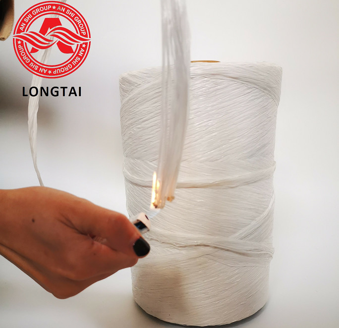 White 1000Tex Promotion Fire Retardant PP Filler Yarn 100KD-400KD with flame retardant additives