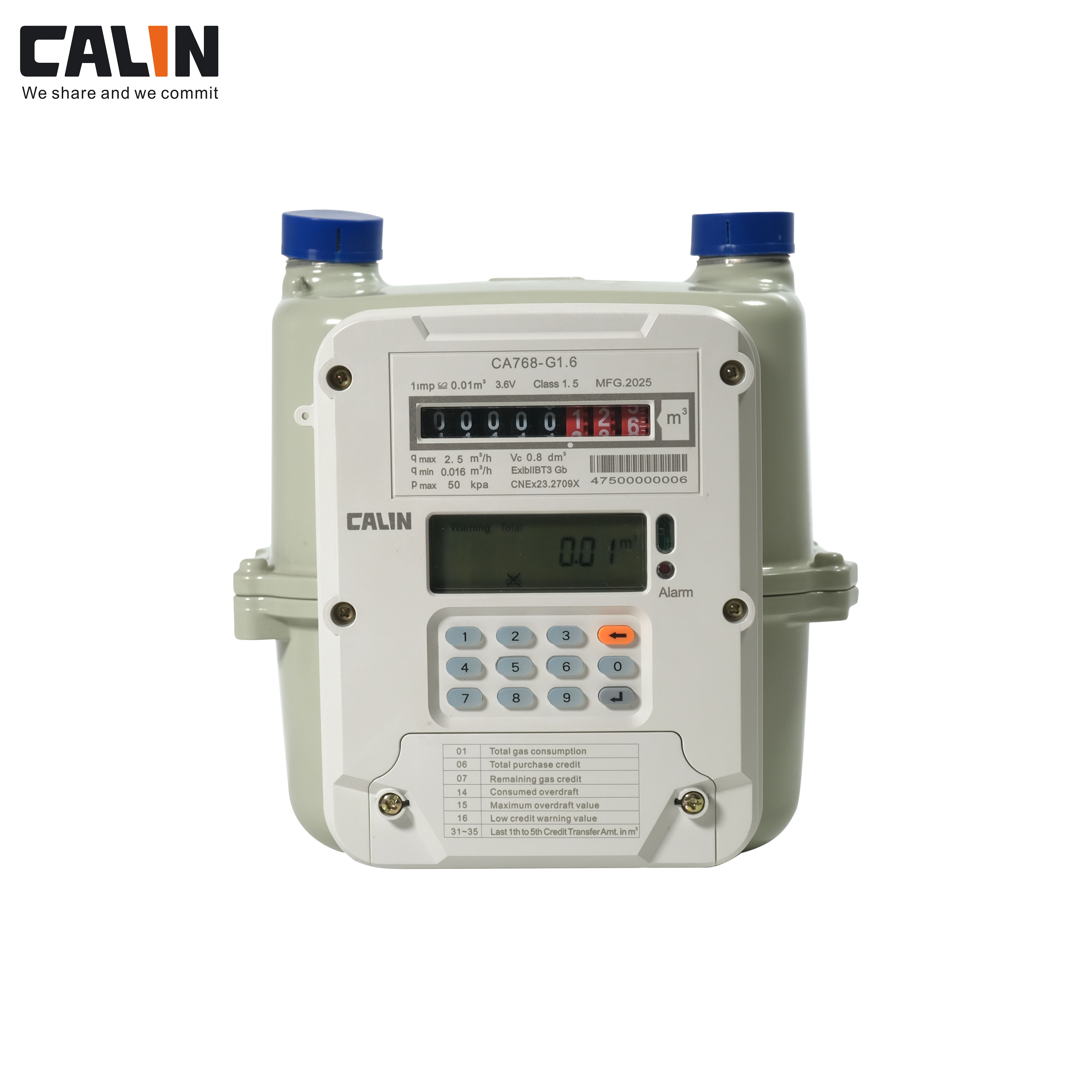 LoraWAN Management STS/DLMS Keypad Prepaid Gas Meter