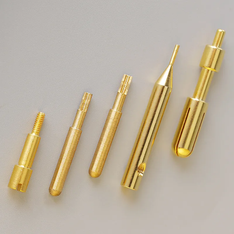 CNC Machining High Precision Metal/Steel/Aluminium/Copper/Brass Gold Plated Connector/Electrical Terminal Pin/Soldering Spring Loaded Pogo Pin