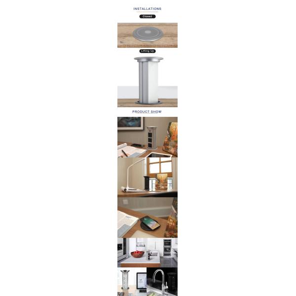 BNT customized product intelligent hidden table design table jack used kitched worktop electrical pop up desktop socket