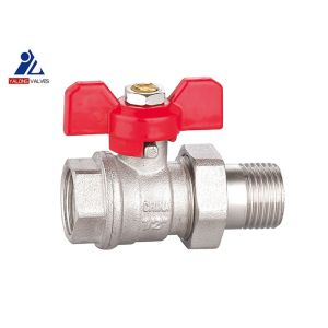 China ISO228 Water Ball Valve Gas BSP Male Chrome Plated Nut on sale