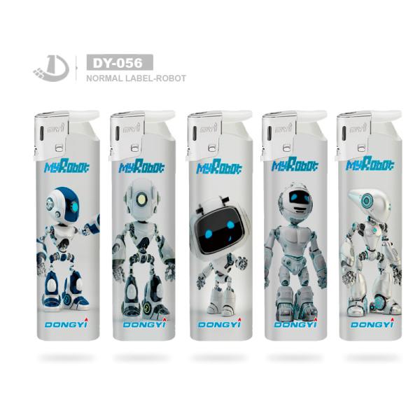 Wholesale Fresh Solid Color Briquet Plastic Electric Lighter for Promotion