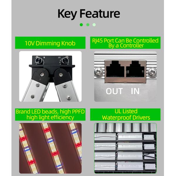 ANDY Full Spectrum UV Added Dimmable 1300W Led Grow Plant Light for Greenhouse Indoor Farming