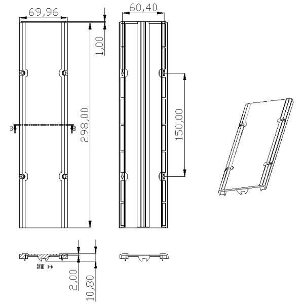 Linear 3030/2835 LED Anti Glare Asymmetric Bilateral Distribution Lens For Warehouse Lighting