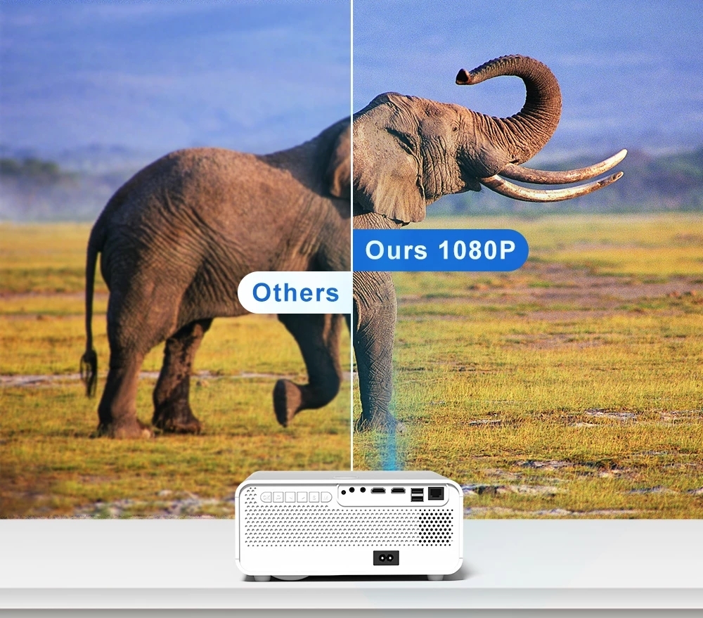 Ehomm X1 White FHD 700 ANSI Lumens Android Smart Auto Focus Home Theater Projector