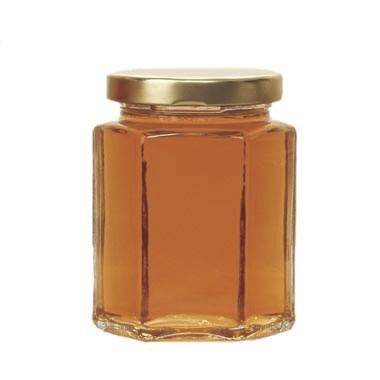 Quality hexagonal glass jars for jam and honey for sale