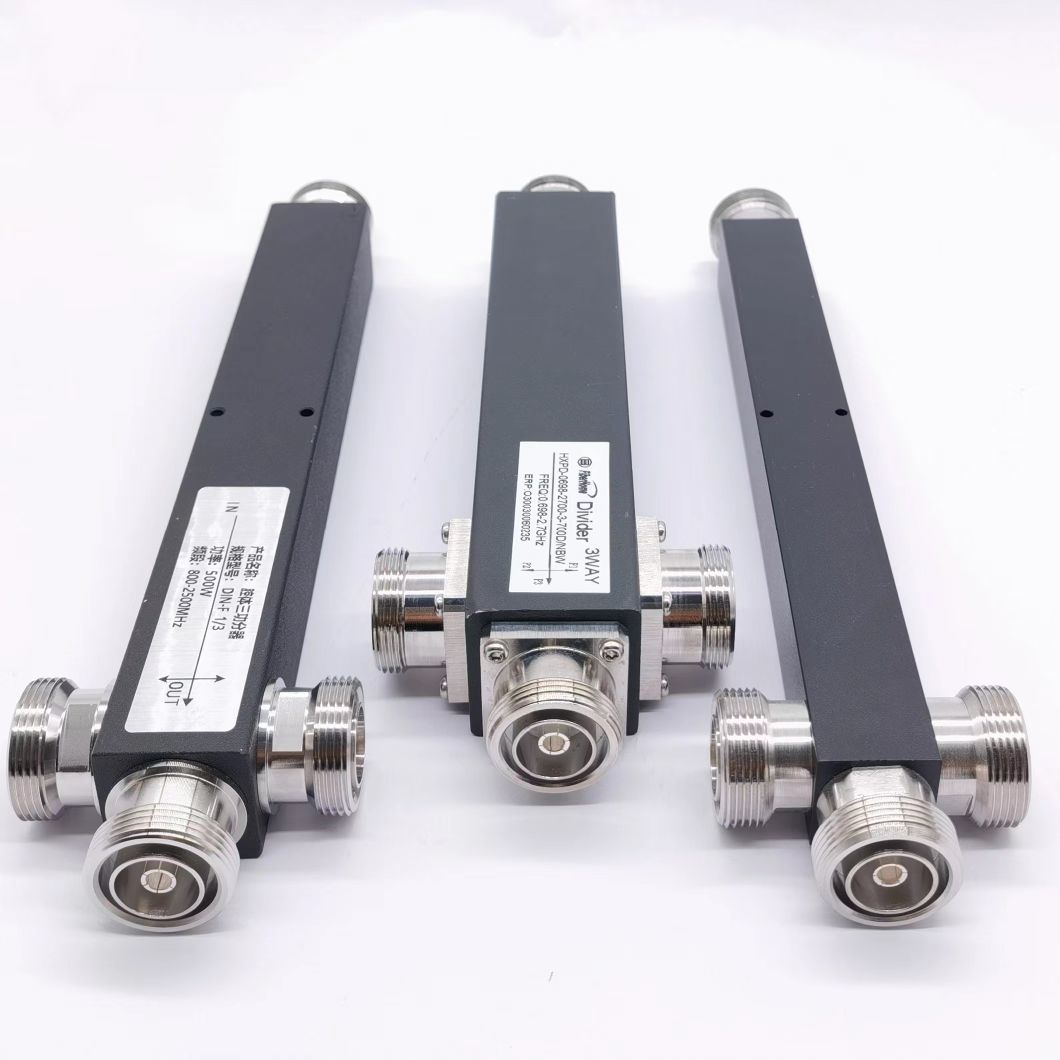 High Quality VHF RF 200W 350-3800MHz with N Female Connector 2/3/4way Power Divider/ Splitter Factory Directly Widely Used for Telecommunication Systems