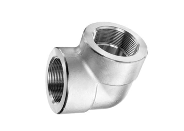 Quality NPT Threaded Forged Stainless Steel Pipe Fittings 90 Degree Steel Pipe Elbow for sale