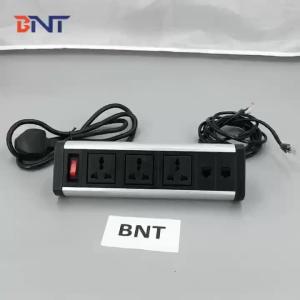 China New design conference electrical power plug clamp on desk socket with rj45 internet port on sale