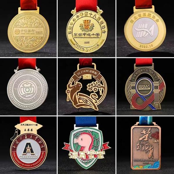 3 Inch Custom Medals Die Cast Custom Engraved Medals Rose Gold Custom Enamel