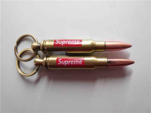 China Innovative bullet model bottle opener key holder, antique brass plated 3D bullet key fob, wholesale