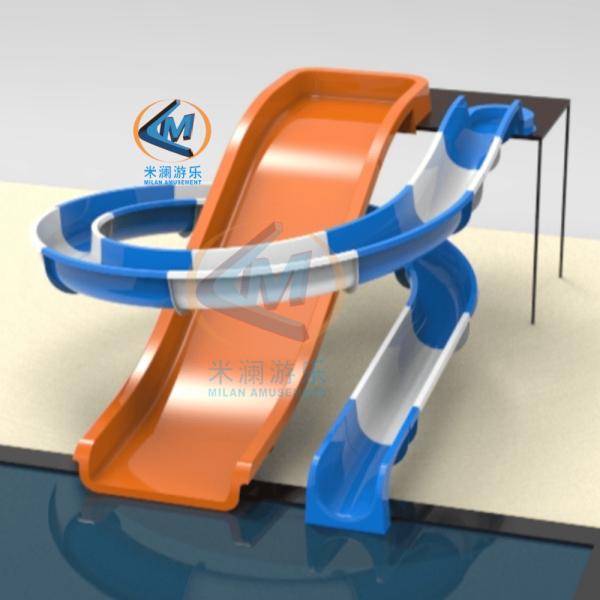 Attractive Kids Water Slide Swimming Pool High Interaction With Customized Size