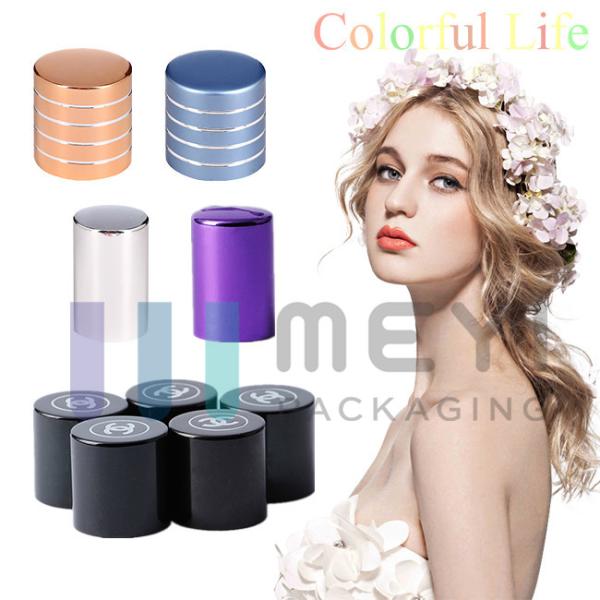 Gold / Silver Aluminum Cosmetic Bottle Caps For Luxury Perfume Bottle