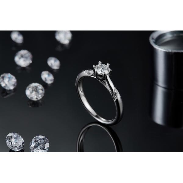 White 925 Sterling Silver Custom Moissanite Ring Engagement