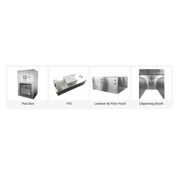 HEPA Filter 99.99 Cleanroom Partition Wall White Prefabricated Clean Room