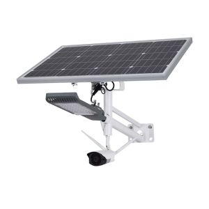 China Outdoor Die Casting Aluminum Solar Powered LED Street Lights With CCTV Camera Wifi 4G wholesale