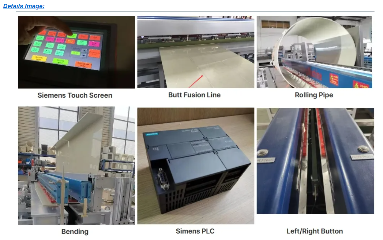 PE PP PVDF PVC Plastic Sheet Welding Machine 600mm 900mm 1200mm Width