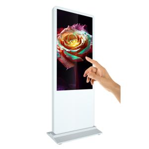 43inch HD custom led screen all size floor standing touch screen kiosk on wheels