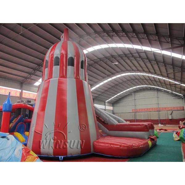 Helter Skelter Inflatable Water Slide With Air Blower And Repair Kits