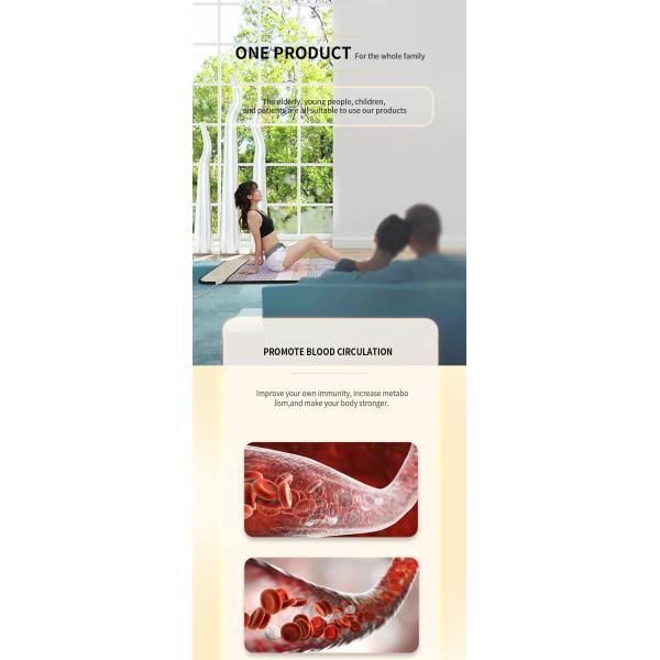 Far Infrared Rainbow Mat for Pain Relief 180*70/190*80 cm and 12-30 Photon Lights