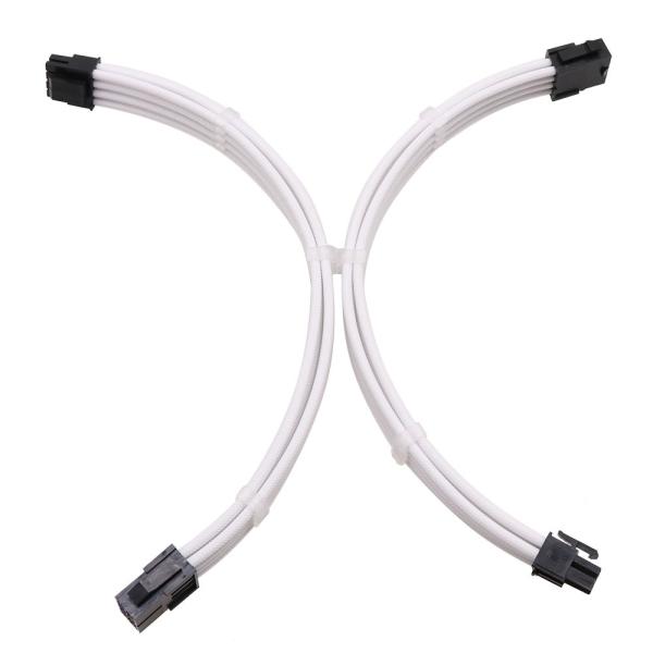 Arc Extension cable kits ATX 24pin*2 4+4Pin EPS*1 pcie 8pin (6pin 2pin)PCIE*2 Sleeved Power Supply Extension Cable white