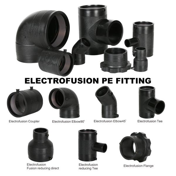 PE HDPE Electrofusion 45 Degree Elbow Adaptor For Pipe Line