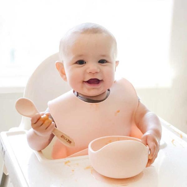 Quality Toddler Infant Silicone Suction Bowl With Spoon Non Slip BPA Free Resistant for sale