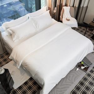 China Wholesale Bed Sheets 100% Cotton White Designed Bedding Sheets used for hotel hospital wholesale