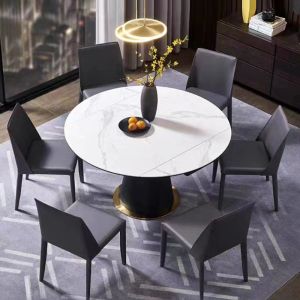 China Ceramic Marble White Extendable Dining Room Table Sophisticated wholesale