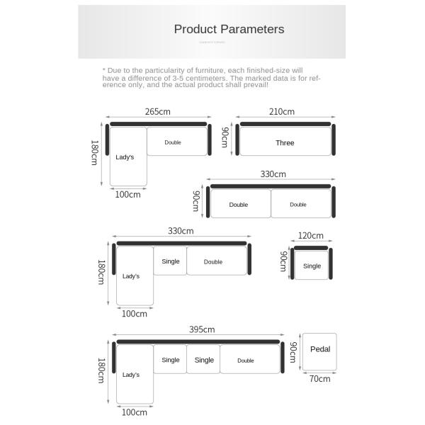 Light Luxury Dark Green Grey Cloth Sofa Simple Modern Furniture Combination Set
