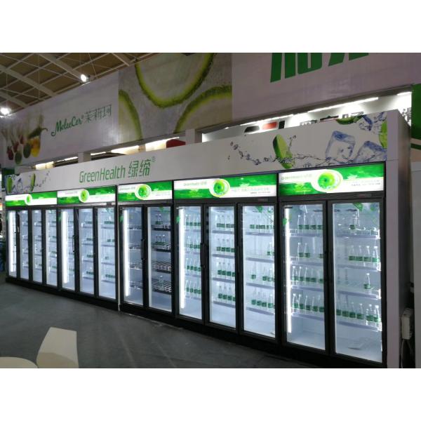 Commercial Drink Refrigerator Beverage Cooler For Supermarket / Convenient Store With Multi-Layered Movable Shelves