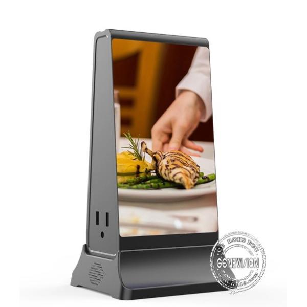 Black Digital Advertising Display Stand Small Size Cell Phone Charger Kiosk WIFI