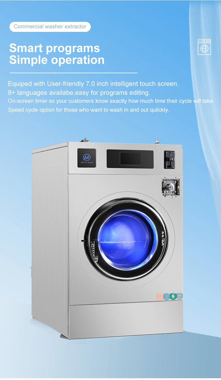 16kg Double Stack Coin Operated Washer and Dryer Machine for Laundromat