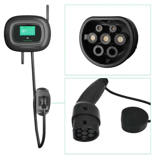 7-22kw Ac Ev Charger Type 2 Or Type 1 Plug Wallbox Fast Electric Vehicle