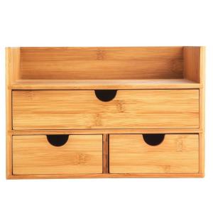 China multifunctional bamboo desk organizer makeup organizer for hot selling factory price wholesale