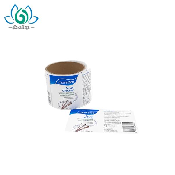 3 x 7.5cm Amber Bottle CMYK Color vinyl Label Roll